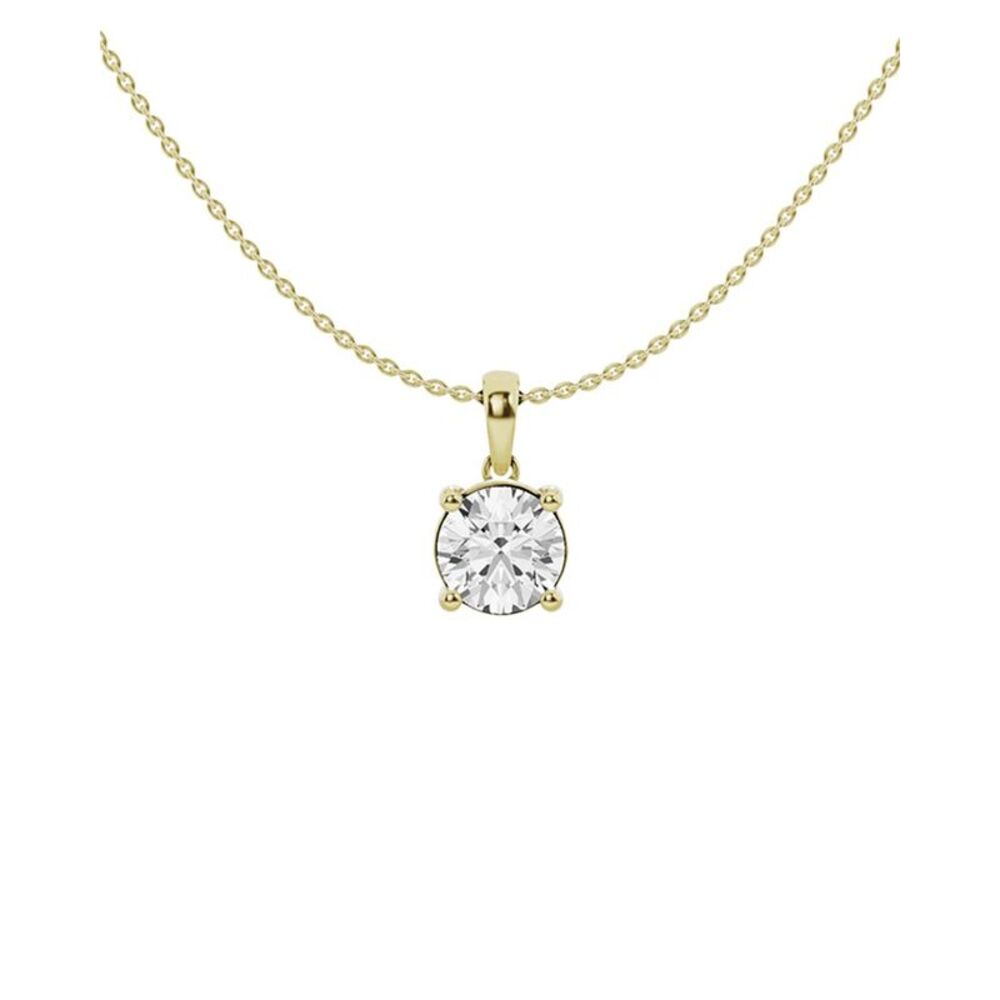14K 1.50 Ct. Tw. Lab-Grown Diamond Solitaire Pendant Necklace